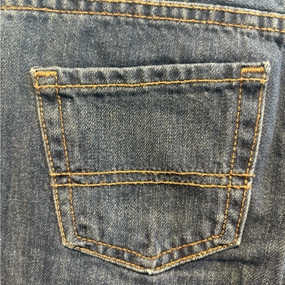 NWT Dark Jupiter Denim Straight Leg Jeans with Adjustable Waist Tabs | Size 7